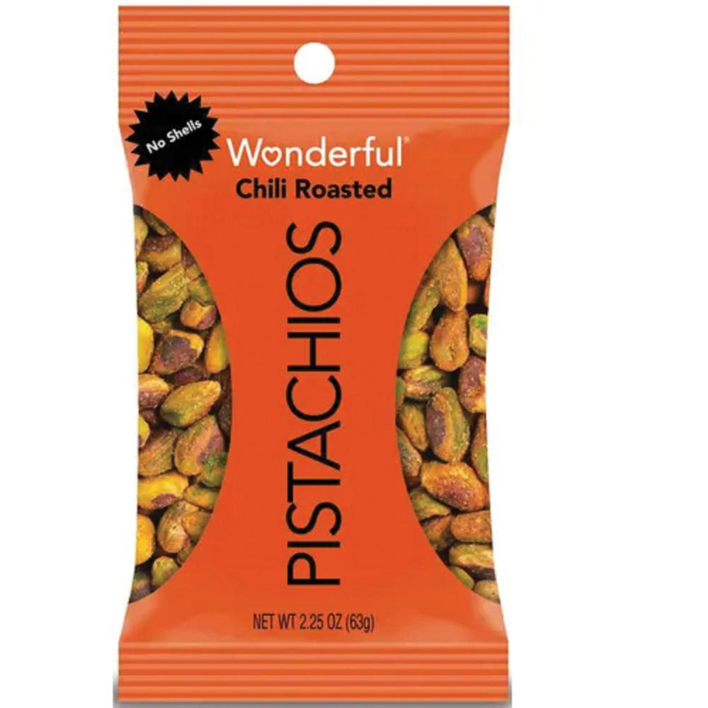 Paramount Farms Chili No Shell Wonderful Pistachios - Chili - 2.25 oz - 8 / Box